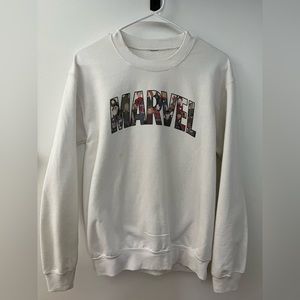 White Marvel Crewneck